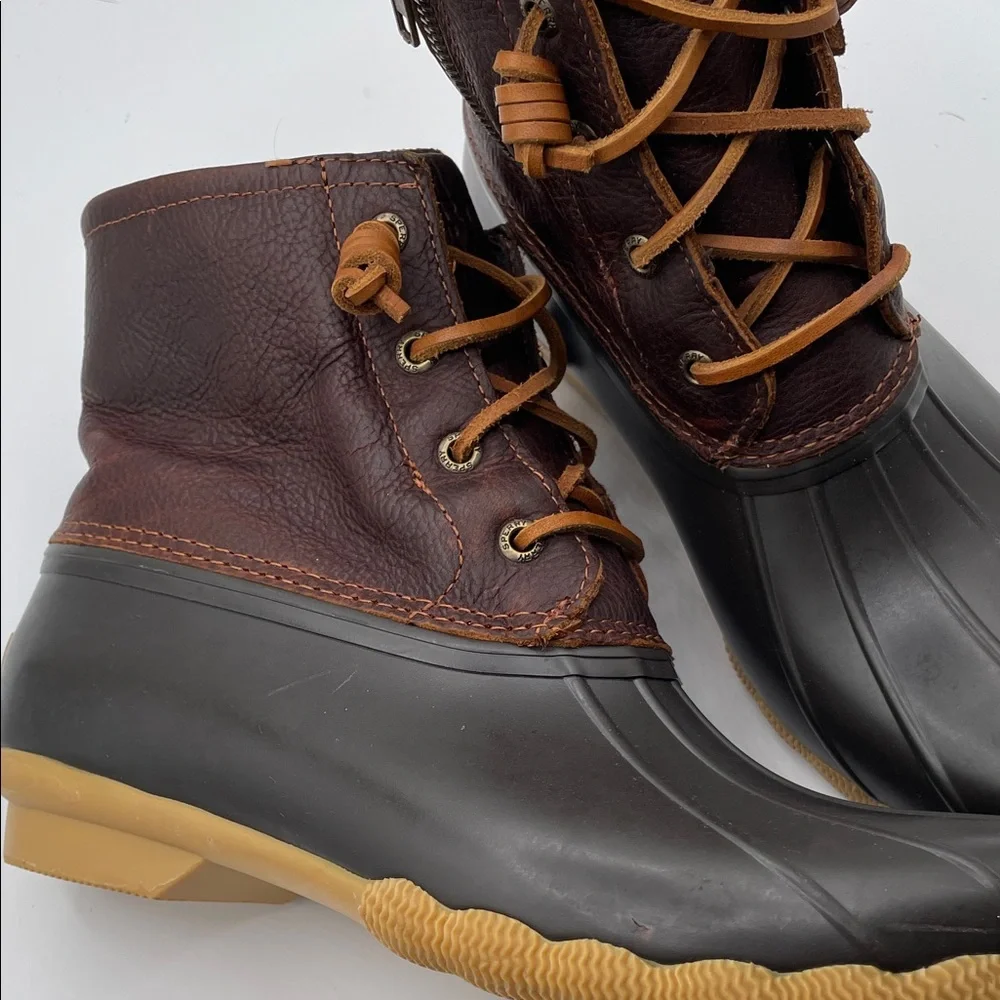 Sperry Women’s Waterproof Duck Boots Size 8 Dark Brown - Picture 13 of 16